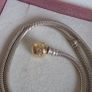 Pandora snake necklace Sterling silver size (40.5cm)gold claps 14k (g585) signs of wear on the clasp please check the all photos Image 3