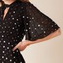 Monsoon Demetria sequin hearts hanky hem dress black Image 2