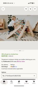 Montessori wooden climbing frame
