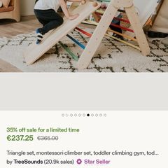 Montessori wooden climbing frame