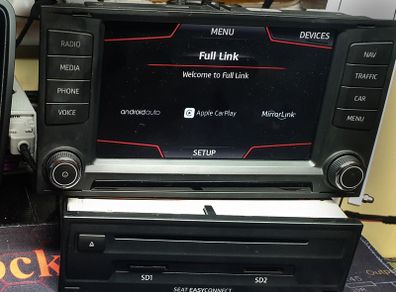 Seat Mib2 Radio Nav with  Full Link Unlocked CarPlay Android Auto