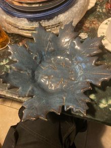 Maple leaf pottery bowl free postage
