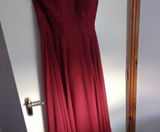 Guest wedding dress red full lenght sze 18
