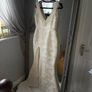 ivory lace and pearl embellished dress Image 4