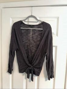 Next Woman's Grey Wrap Lightweight Cardigan - Size small