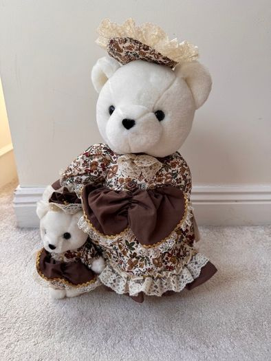 Vintage Noble Heritage Collection Mamma & Baby Bear Used Dirty approx. 38 cm. Please see photos