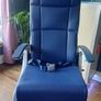 Airbus A320/A321 Aircraft Seat Swivel Office Chair | Genuine Airline Seat with Tray Table & Life Jacket Image 2