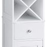 Bathroom cabinet Tallboy with 2 louvre doors White Image 3