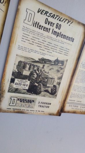 Vintage tractor advertising posters