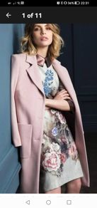 Fee G pink wool coat UK 12
