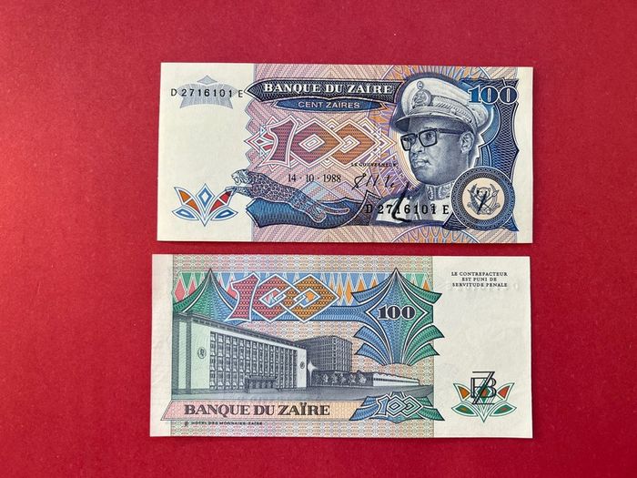 Zaire   100  Zaires  1988  Pick  33a    ( Uncirculated )
