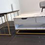 Modern Coffee Table Set of 2 with Drawers & Shelves in Black & White Image 2