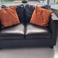 2 Seater Black Lounge Chair