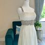 Beautiful One shoulder Ivory/Cream Debs Dress with Rhinestone embellishments design from Elliott Chambers Image 6