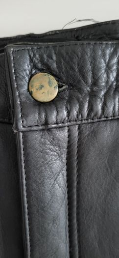 Challenge Leather Team Ladies Motorcycle trousers (black leather jeans style) - Sz 32 (Fit 12UK) - Rrp 189 (New)
