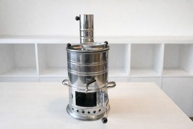 Samovar Brand New Stainless Steel Wood Fired 3.5L Single Tap (No Teapot)