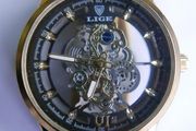 LIGE Mens Watches Skeleton Quartz Wristwatch
