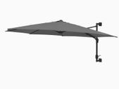 Wall-Mounted Parasol with Metal Pole 300 cm Anthracite