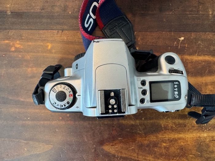 Canon EOS 300 Film Camera + Lens, 4 Batteries & 2 Kodak Films (Complete Kit)