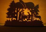 Christmas Crib Tea Light Candle Holder Wood Craft Xmas Decoration Laser Cut