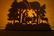 Christmas Crib Tea Light Candle Holder Wood Craft Xmas Decoration Laser Cut