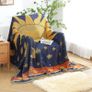 Decorative 100% Cotton Woven Throw Blanket Sofa Towel Cotton Warm Slipcover 130 x 180cm (Sun Moon Stars) Image 3
