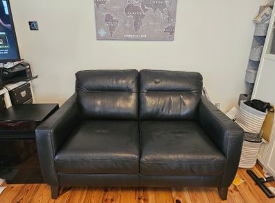 2 seater leather couch