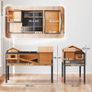 Turtle house, small pet enclosure, 2 rooms, 2 floors, windows, ramps, accessories, wood, steel, yellow Image 3