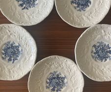 Mason Vintage "Ascot in Oak/Hanging Basket" China Saucers (5)