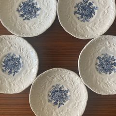 Mason Vintage "Ascot in Oak/Hanging Basket" China Saucers (5)