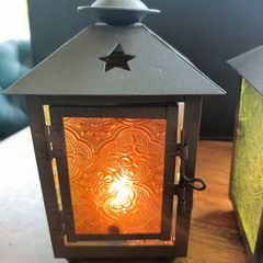 Set of tea light candle lanterns