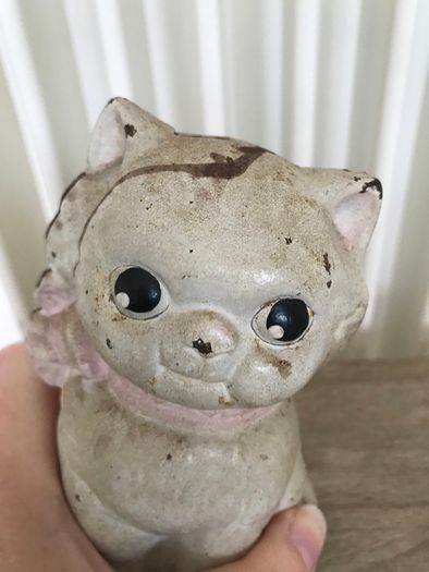 Hubley Cast Iron Kitten Vintage Bank Money Box