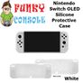 Nintendo Switch OLED Protective Silicone TPU Console Bumper Soft Case Cover White Image 4