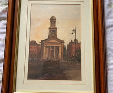 Edward Tomkus (1936) The Pepper  Canister Church Dublin Watercolour