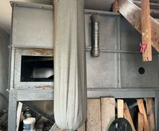 Large stainless steel hopper