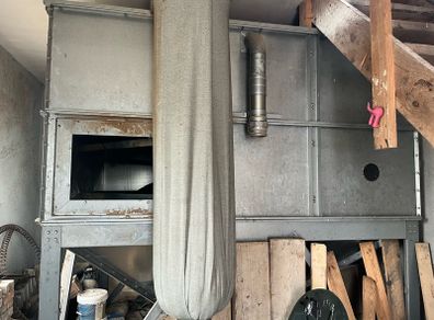 Large stainless steel hopper
