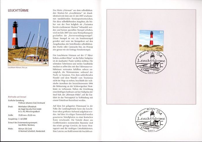 2008 Bundes Republic Deutschland (Germany) Federal Annual Stamp EFT Collection 2008. Includes 49 images of contents