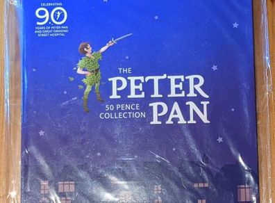 2020 - Isle of Man - Peter Pan 6 x 50p Collection in Presentation Folder (BUNC)