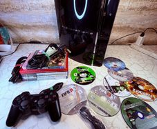 Sony Playstation 3  Backwards Compatible  Video Game Console Bundle  Works