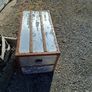 Silver and leather metal trunk Image 3