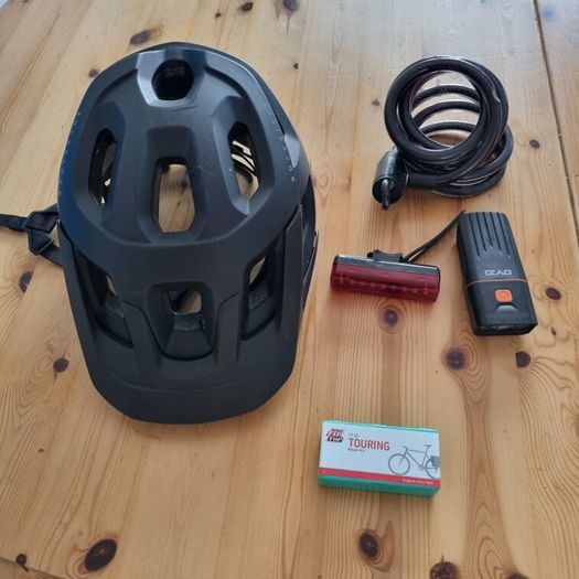 road bike and accessories