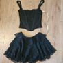 Mistress Rocks black lace sequin corset and skirt RRP over 70 euro size XS new Image 4