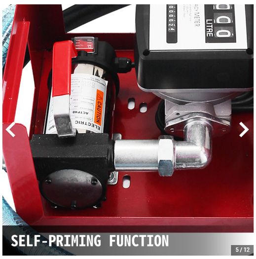 Self Priming Electric Oil Pump Transfer Fuel Oil Diesel 40l/m + Mechanical Meter