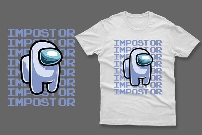Light blue imposter among us t-shirt impostor t-shirt
