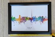 Framed print of Dublin landscape