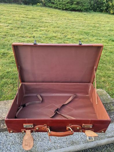 Leather suitcase