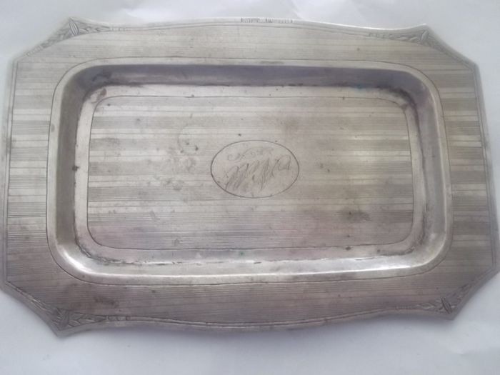 a small antique sterling  silver tray
