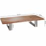 Solid Wood Live Edge Coffee Table  Rustic Modern Living Room Table Image 7