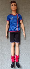 Football Ken Barbie Mattel Blue No 10 2016 Footballer Career soccer boots