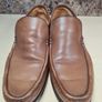 mens BARKER TORQUAY slip on shoes Brown Burnished Calf Size UK 7.5 EU 41.5 moccasin boat shoes Image 3